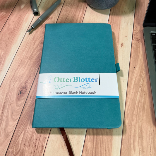 Clearance - OtterBlotter Blank Brown Ribbon Notebook
